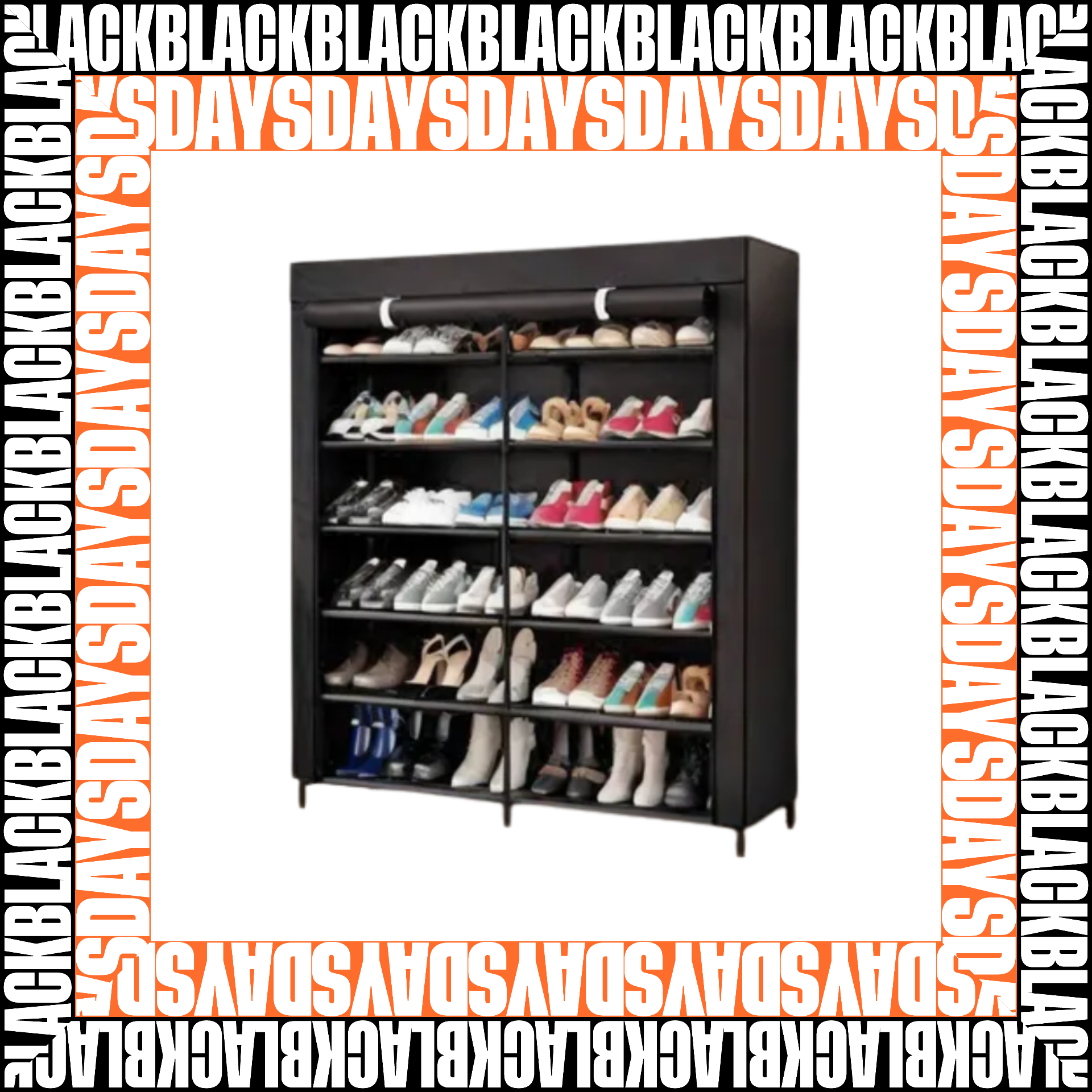Black Days.ORGANIZADOR DE ZAPATOS DOBLE